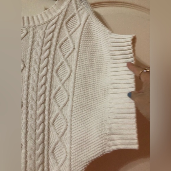 BCBG generation ivory lace sweater cotton/acrilic, short sleeve. - Picture 5 of 7